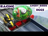Angry Birds v Surprise Eggs Micro Drifters Play Doh Race - Disney Cars Planes Thomas and Friends