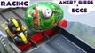 Angry Birds v Surprise Eggs Micro Drifters Play Doh Race - Disney Cars Planes Thomas and Friends