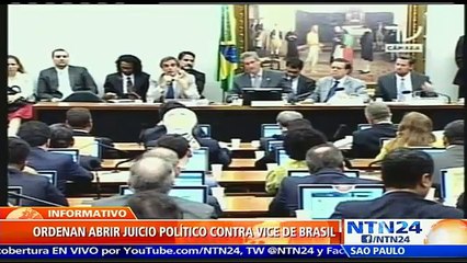 Continúa el escándalo: ordenan abrir juicio político contra vicepresidente de Brasil