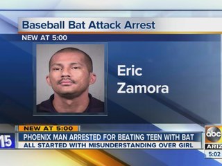 PHX man arrested for beating teen with bat
