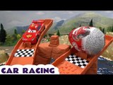 Cars 2 Race Surprise Eggs Thomas & Friends Hot Wheels Lightning McQueen Spider-Man Racing Set