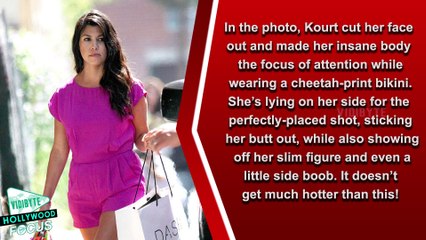 Kourtney Kardashian Flaunts B*tt and Side B**b in Bikini Selfie