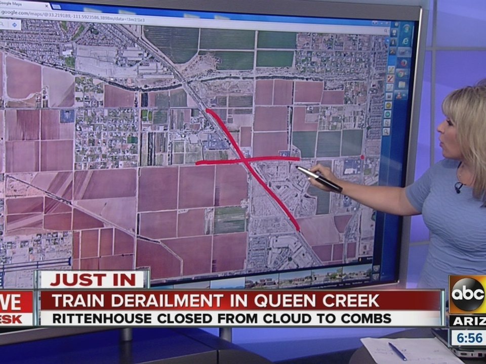 Train derailment in Queen Creek