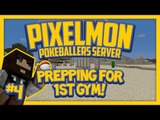 Pixelmon Server (Minecraft Pokemon Mod) Pokeballers Lets Play Season 2 Ep.4 Prepping for 1st Gym!
