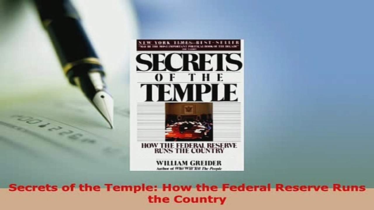 Download  Secrets of the Temple How the Federal Reserve Runs the Country Download Full Ebook