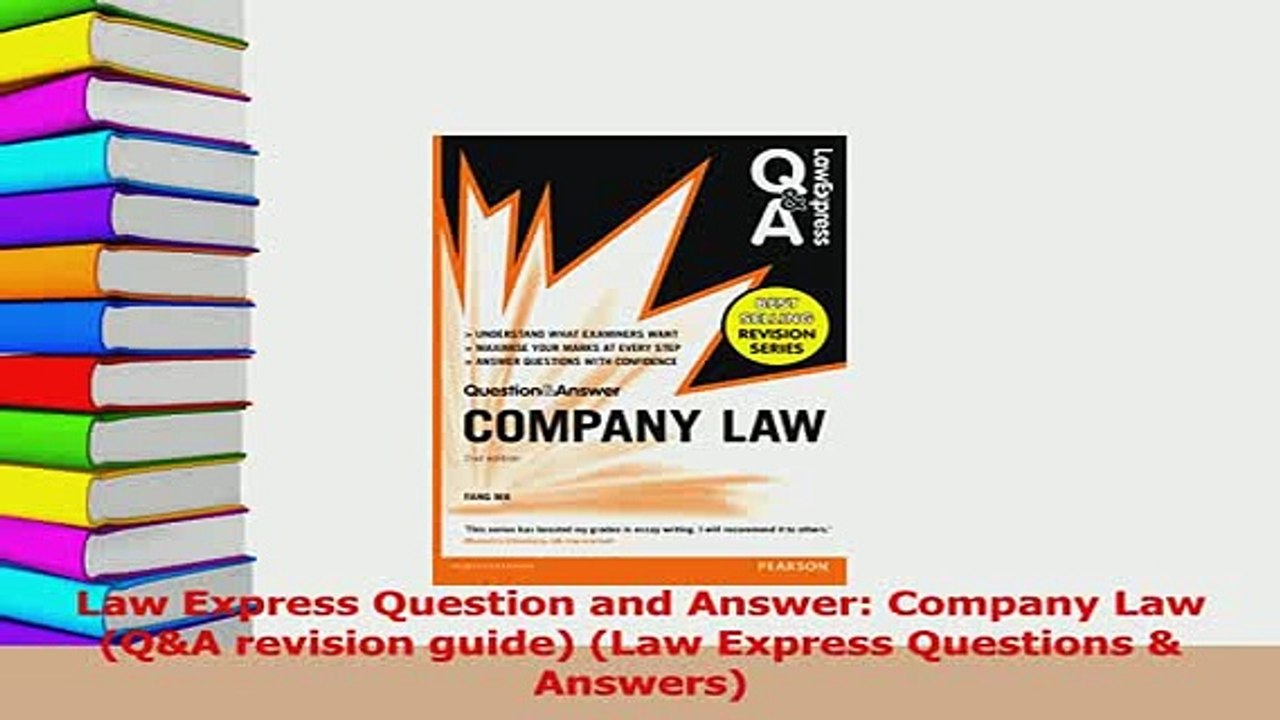 Read  Law Express Question and Answer Company Law QA revision guide Law Express Questions  Ebook Free