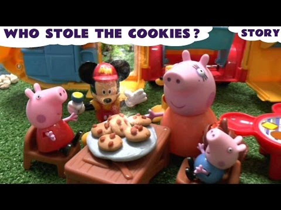Peppa Pig Thomas and Friends Mickey Mouse Play Doh Cookies Story Cookie Monster Camper Van