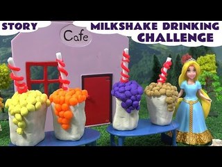 Play Doh Disney Princess Shopkins MLP Milkshake Challenge Story Wikkeez Belle Rapunzel Aurora