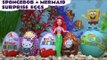 Spongebob and Mermaid Ariel Surprise Eggs Thomas and Friends Kinder Egg Disney Princess Hello Kitty