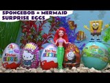 Spongebob and Mermaid Ariel Surprise Eggs Thomas and Friends Kinder Egg Disney Princess Hello Kitty