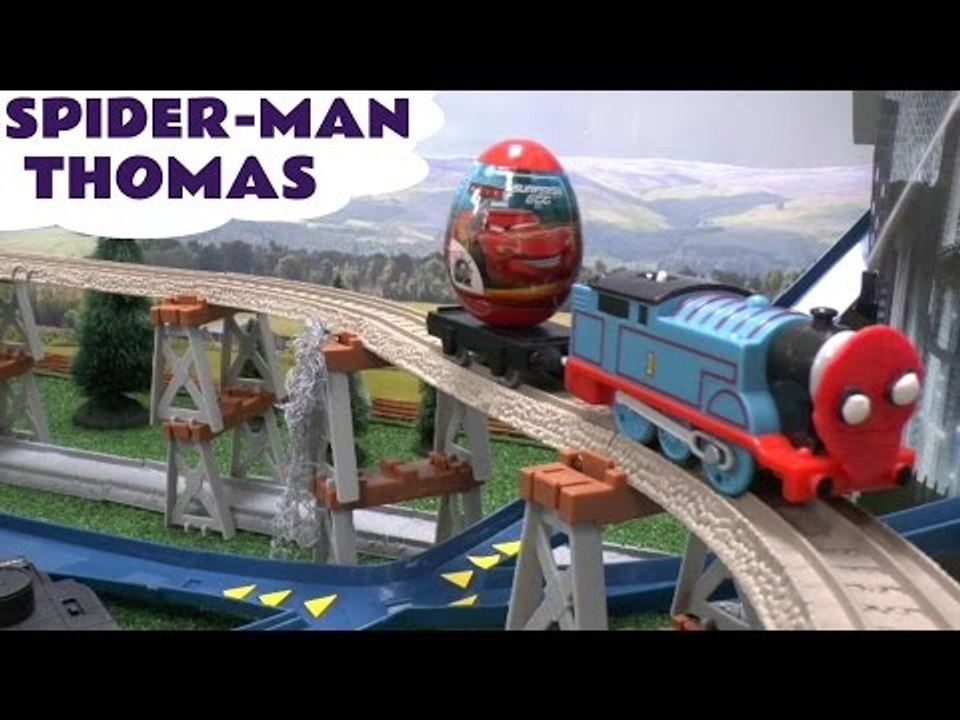 Surprise Eggs Play Doh Cars Thomas The Tank Engine Spider-Man Marvel Superhero Egg Surprise Toys