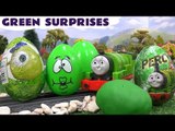 Learn Colours Surprise Eggs Play Doh Thomas and Friends Cars Avengers Green Colors Toy Story Percy