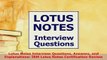 PDF  Lotus Notes Interview Questions Answers and Explanations IBM Lotus Notes Certification Download Full Ebook