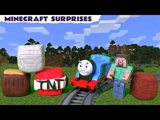 Play Doh Minecraft Thomas The Tank Engine Surprise Egg Blocks Cars 2 Minions Batman Monsters Inc