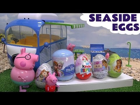 Peppa Pig Seaside Surprise Eggs Frozen Doc McStuffins Sofia The First Thomas and Friends Play Doh