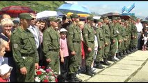 В посёлке Орджоникидзевский перезахоронили останки двух солдат времен ВОВ