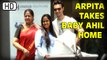 Salman Khan's Sister Arpita Takes Baby Ahil Home