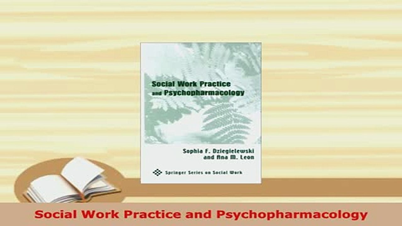 PDF  Social Work Practice and Psychopharmacology PDF Online