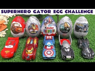 Disney Cars Hot Wheels Surprise Eggs Superhero Batman Spider-Man Kinder Avengers Assemble