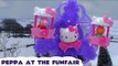 Peppa Pig Hello Kitty Funfair With Frozen Queen Elsa Princess Anna Funny Olaf & Sven Pepa George