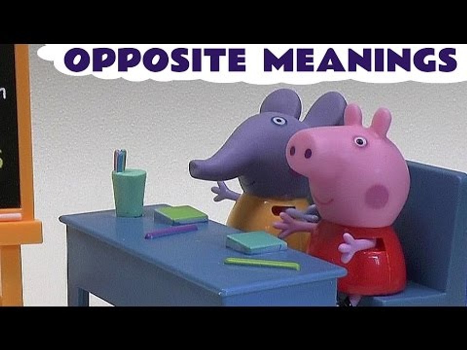 Peppa Pig English Opposites Play Doh MLP Thomas and Friends Crash Kinder Surprise Egg Pepa Funfair