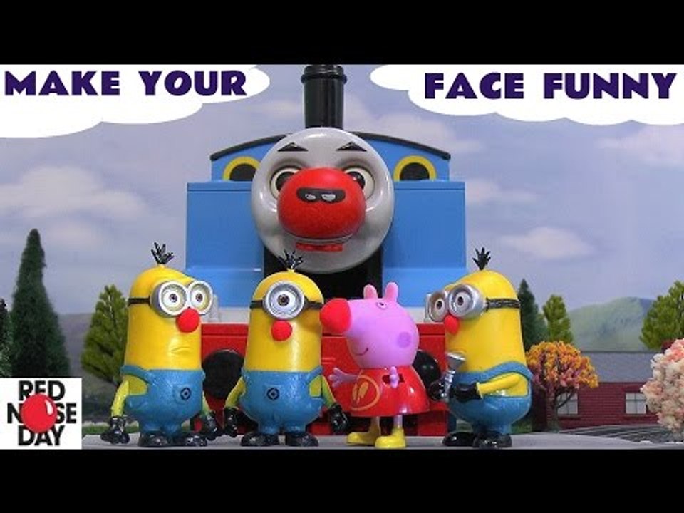 Thomas and Friends Peppa Pig Play Doh Funny Minions Toys Red Nose Day Make Your Face Funny
