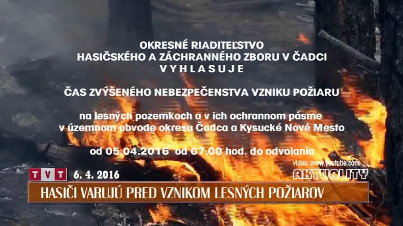 Hasiči varujú pred vznikom lesných požiarov