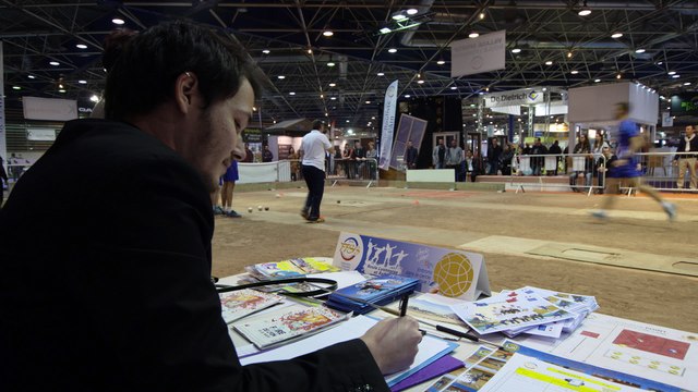 Démonstration de Sport Boules Lyonnaises à la Foire de Lyon avec l'Equipe de France masculine, Lyon 2016