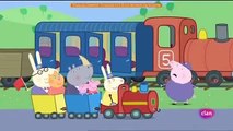 Peppa pig en español El tren del abuelo pig al rescate
