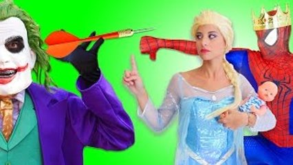 King Spiderman vs hulk Sword Challenge - Frozen Elsa Toys Trasformation - Fun Superhero in Real Life