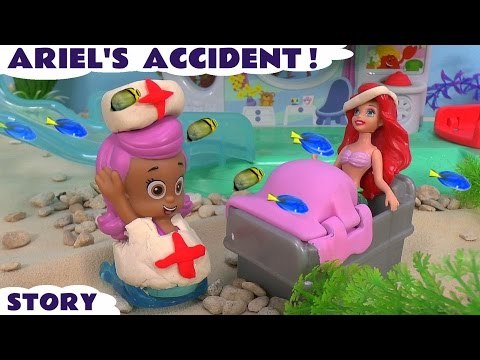 Mermaid Bubble Guppies Story Play Doh Disney Princess Ariel Accident Preschool Song Hospital Toys