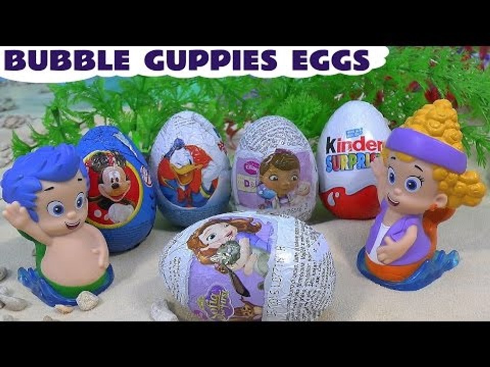 Mermaid Bubble Guppies Kinder Surprise Eggs Huevo Sorpresa Sofia The First Doc McStuffins Toys