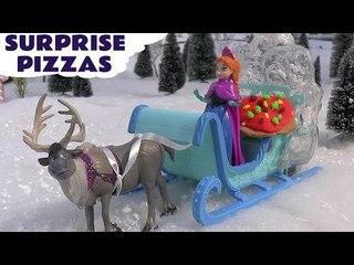 Frozen Toys Play Doh Surprise Egg Pizza Disney Mermaid Princess Ariel Anna Queen Elsa Cinderella