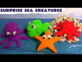 Play Doh Surprise Sea Creatures Cars Spongebob Thomas and Friends Jake Surprise Toys Play-Doh