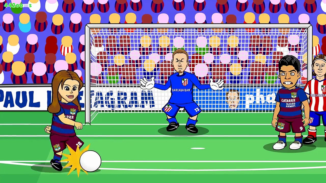 Barcelona vs Atletico Madrid 2-1 - Fernando Torres red card! (Champions League Highlights 2016)