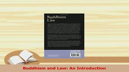 Read  Buddhism and Law An Introduction PDF Online