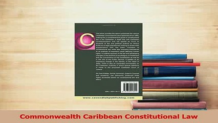 Read  Commonwealth Caribbean Constitutional Law Ebook Free