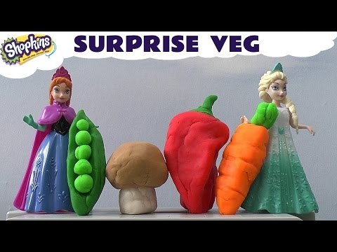 Shopkins Play Doh Surprise Eggs Veg Frozen Princess Anna Thomas and Friends Disney Movie Surprises