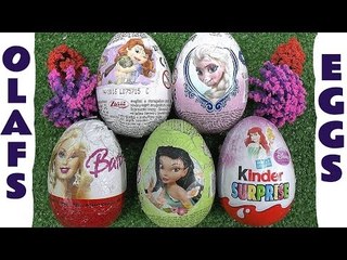 Download Video: Frozen Olaf Kinder Surprise Eggs Disney Princess Anna Sofia Fairies Barbie Mamba Music Thomas Train