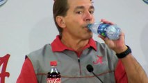 Nick Saban uses a Coke bottle to explain Kirby Smart