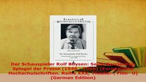 Download  Der Schauspieler Rolf Boysen Seine Karriere im Spiegel der Presse 1946  1996 Read Full Ebook