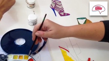 Moda Tasarım - Ayakkabı Suluboya Çalışması