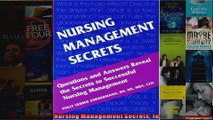 Nursing Management Secrets 1e
