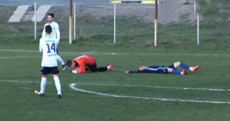 Çarpıştığı Futbolcuyu Hastanelik Etti