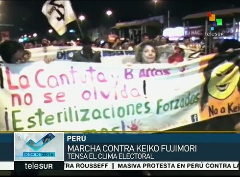 Miles de peruanos rechazan candidatura de Keiko Fujimori