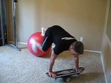 Jon Ham Personal Trainer - Bongo Board Pushups on Ball