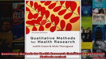 Qualitative Methods for Health Research Introducing Qualitative Methods series