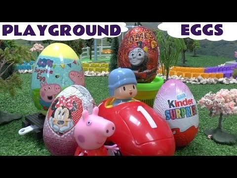 Peppa Pig Surprise Egg Play Doh Thomas and Friends Pocoyo Huevo Sorpresa Princess Minnie Mouse