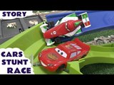 Lightning McQueen Disney Pixar Cars Stunt Race Cars 2 Speedway Story Spider-Man Spongebob Judges