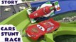 Lightning McQueen Disney Pixar Cars Stunt Race Cars 2 Speedway Story Spider-Man Spongebob Judges